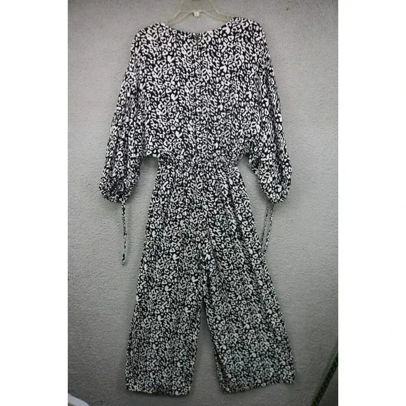 Umgee Balloon Sleeves Wide Leg Jumpsuit-Size Small-Dolman Sleeves - Picture 6 of 9